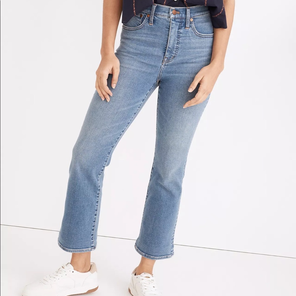 Madewell Cali Demi boot jeans in classic wash